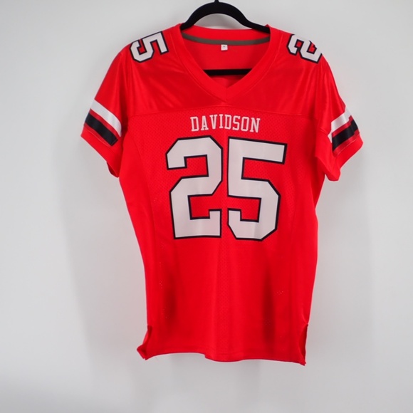 Brophy Davidson Team Men's Red Size Medium Football Jersey # 25 Short Sleeve - Picture 2 of 4